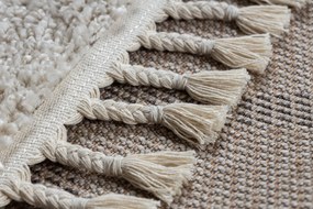 Koberec BERBER BENI krémový, strapce, Maroko Shaggy