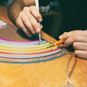 LED Kúpeľňový pásik NEON EKO-FLEX LED/250W/12V IP65 25m oranžová