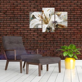 Obraz - Abstrakcia s ľaliou (90x60 cm)