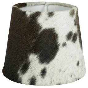 Tienidlo lampy z kravskej kože čierna / biela - Ø20 * 17cm
