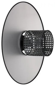 Duolla - Nástenné svietidlo TOKYO RATTAN 1xE27/15W/230V pr. 50 cm strieborná/čierna