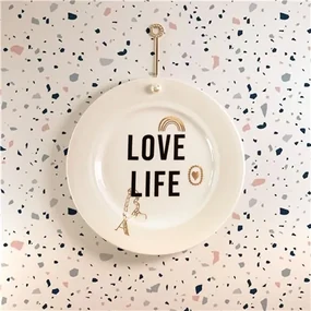 Luxusný závesný tanier Love life