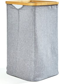 Blumfeldt Kôš na bielizeň hranatý, bambus, pevná bavlna, jednoduchá montáž