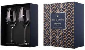 Diamante poháre na biele víno Silhouette City s kryštálmi Swarovski 360ml 2KS