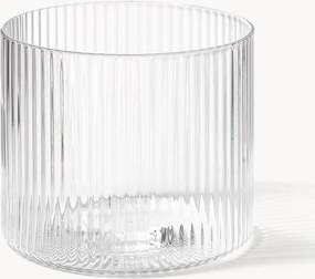 Ručne fúkané poháre's reliéfnym vzorom Ripple, 4 ks, 200 ml
