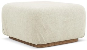 Krémovobiela modulárna podnožka z textílie buklé Ailani – Makamii