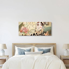 Obraz - Kubizmus - harlequin and rose (120x50 cm)