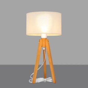 Stolná lampa ALBA 1xE27/15W/230V krémová/dub
