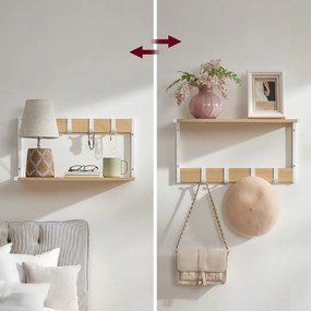 Set nástenných poličiek E1083 WT, biela, 2 ks