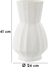 Váza Glint Pot 41 cm biela