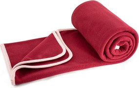 Fleecová deka vínová