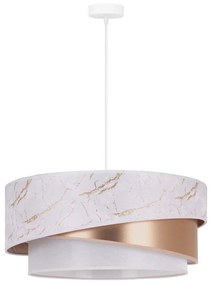 Duolla - Luster na lanku KOBO 1xE27/15W/230V pr. 45 cm biela/rosegold DU600194