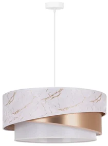 Duolla - Luster na lanku KOBO 1xE27/15W/230V pr. 45 cm biela/rosegold DU600194