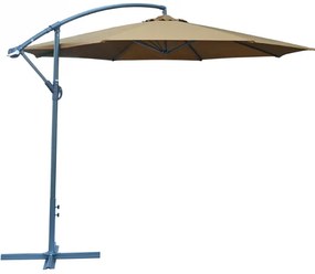 Slnečník kovový  ø 350 cm - hnedá