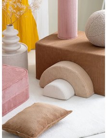 Hnedé menčestrové penové ihrisko 75x49x37 cm Rainbow Montessori – Wigiwama