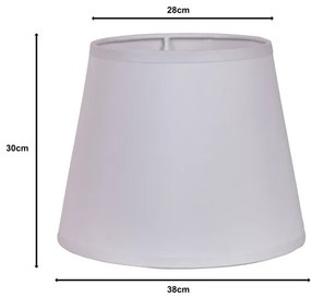 Duolla - Tienidlo k stojací lampě CLASSIC L E27 pr. 38 cm biela