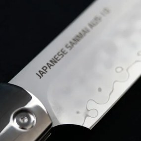 zavírací nůž Santoku Olive Guillotine AUS-10 Sanmai