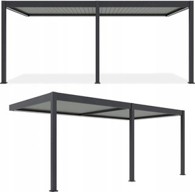 Záhradná pergola na stenu s osvetlením Elegance Wall 3x6