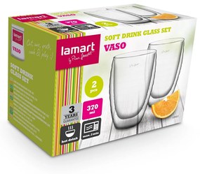 Lamart LT9013 sada pohárov Juice Vaso, 370 ml, 2 ks