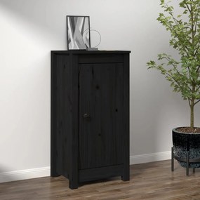 vidaXL Komoda čierna 40x35x80 cm borovicový masív