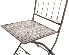 Kovová skladacia stolička Asina (SET 2 ks) - Bronzová