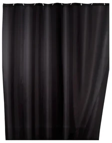 Čierny sprchový záves s protiplesňovou povrchovou úpravou Wenko, 180 × 200 cm