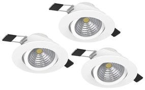 Eglo 900745 - SADA 3xLED Stmievateľné svietidlo SALICETO 3xLED/6W/230V biela