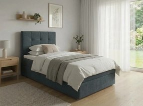 Čalúnená posteľ boxspring DIRELIS VIBE 90x200 cm tmavosivá Matrac: Bonell pružinová matrac