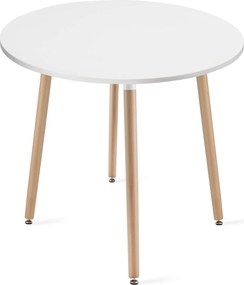 Jedálenský stôl 80 cm biely