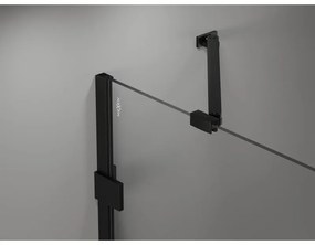 Mexen Lunar Duo, výklopný sprchový kút 110 x 110 cm, 8mm číre sklo, čierny profil, 834-110L-110P-70-00