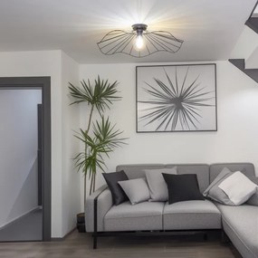 Brilagi - LED prisadený luster CERIA WIRE 1xE27/40W/230V priemer 80 cm čierna