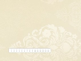 Biante Teflónový oválny obrus TF-104 Svetlo vanilkový zámocký vzor 50x100 cm