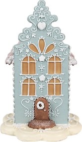 Modrá vianočná perníková chalúpka Gingerbread House - 13*13*20 cm