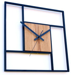 Nástěnné hodiny Steve 33 cm černé/hnědé