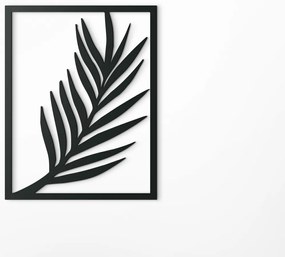 drevko Obraz na stenu Vejúci list Rozmer obrazu: 41,5 x 32,5 cm, Farba dekorácie: Čierna