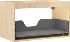 Mexen Box-A, závesná skrinka 80 cm, 1 zásuvka, dub, 91AX0-0800-470-1-81