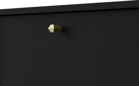 TV stolík závesná Lotina IV 2K - 120 cm - čierny grafit