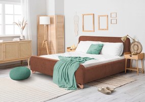 Posteľ Flamingo 180x200 cm, tehlová štruktúrovaná tkanina