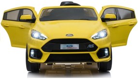 LEAN CARS  ELEKTRICKÉ AUTÍČKO FORD FOCUS RS - NELAKOVÉ - ŽLTÉ - MOTOR - 2x45W BATÉRIA- 2x6V4,5Ah - 2021