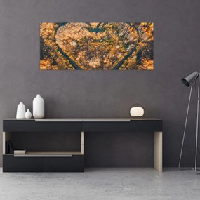 Obraz - Rieka v tvare srdca (120x50 cm)