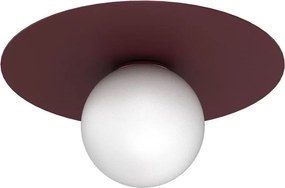 Stropné svietidlo FLAT 1xE27/15W/230V priemer 35 cm bordové
