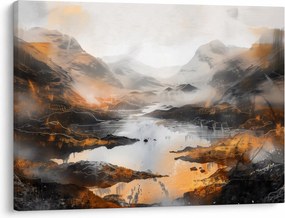 Obraz - Maľba horskej krajiny (70x50 cm)