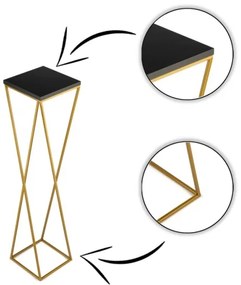 Stojan na kvety LOFT 100x24 cm zlatá/čierna