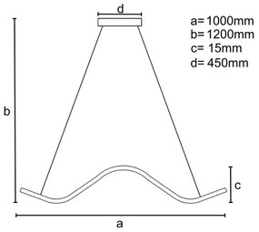 LED Stmievateľný luster na lanku LED/70W/230V 3000-6500K + diaľkové ovládanie