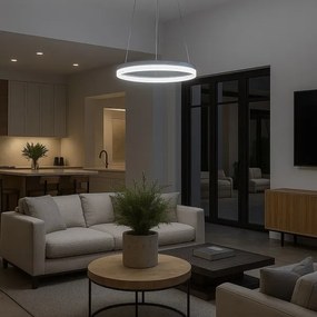 LED luster na lanku GALA LED/25W/230V Ø 50 cm strieborný