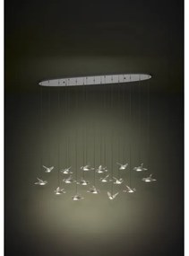 Eglo 390403 - LED Stmievateľný luster na lanku PARATEBUENO 17xLED/3W/230V chróm
