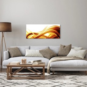 Obraz - Žltá abstrakcia (120x50 cm)