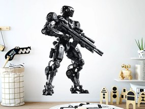 Dark robot textilní prelepiteľná nálepka na stenu hárok 32 x 47 cm
