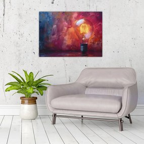 Sklenený obraz - Nápad (70x50 cm)