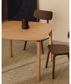 Jedálenský stôl v dekore jaseňa 100x100 cm Indara – Kave Home